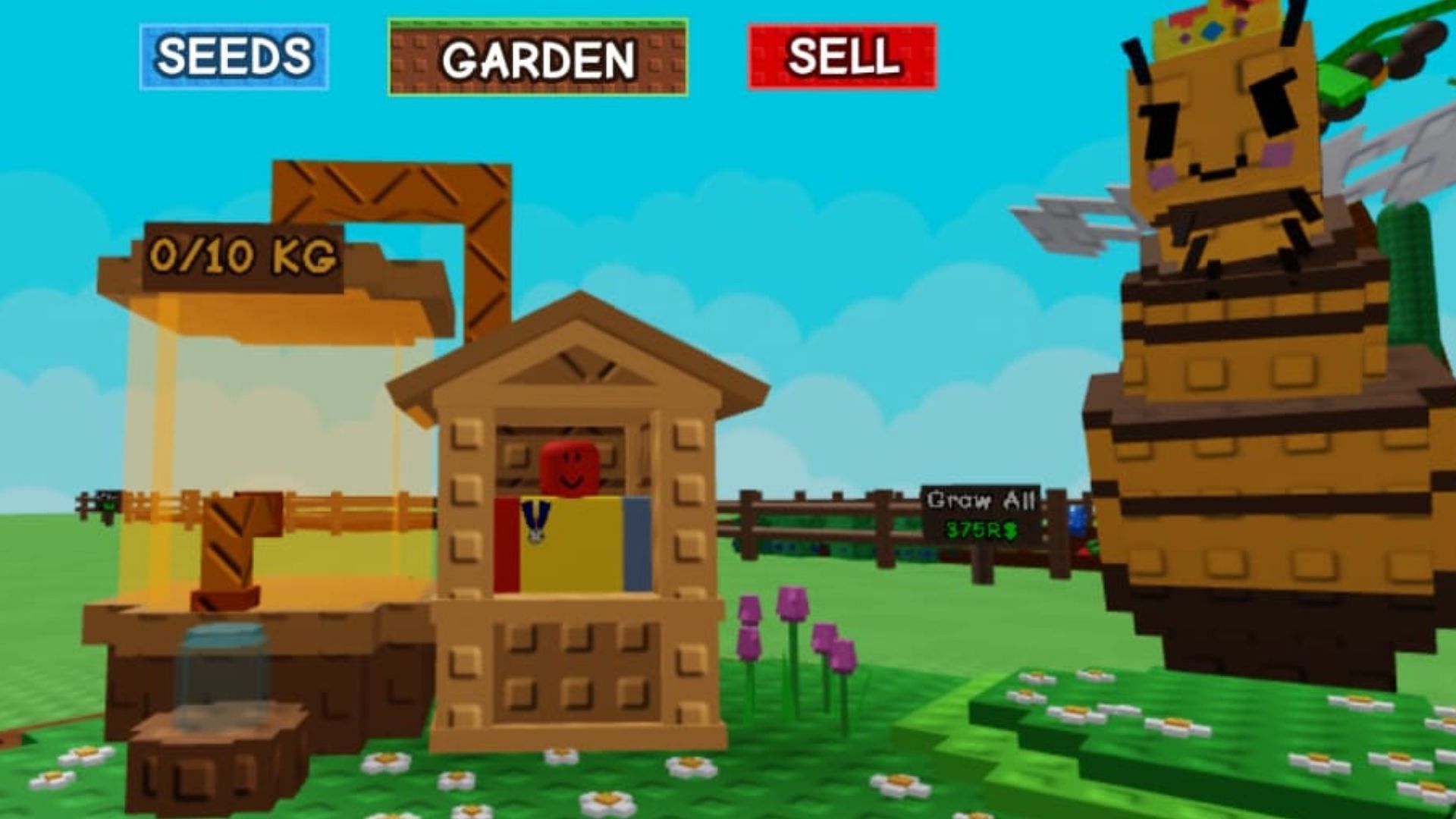 Earn Honey by harvesting pollinated crops (Image via Roblox)